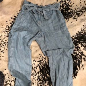 Loft chambray joggers 10